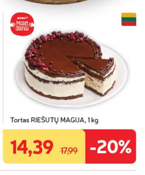 Tortas RIEŠUTŲ MAGIJA, 1 kg