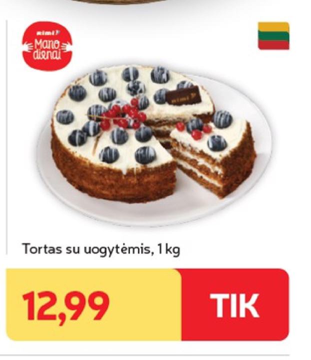 Tortas su uogytėmis, 1 kg