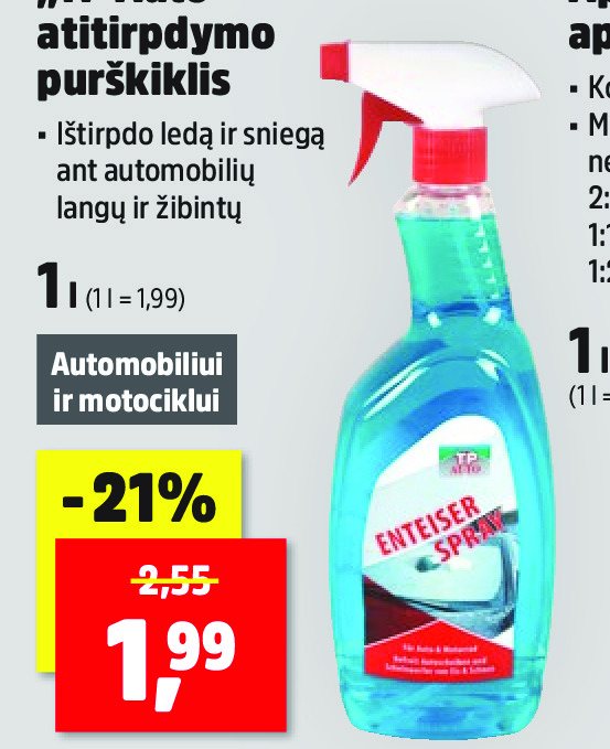 „TP Auto“ atitirpdymo purškiklis, 1 l