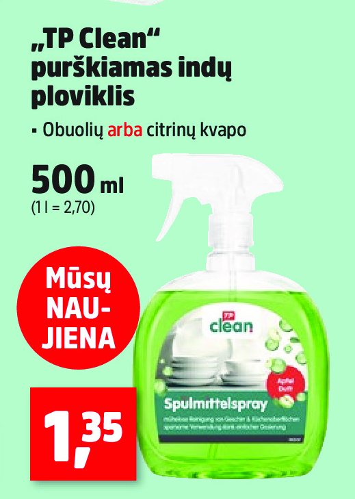 „TP Clean“ purškiamas indų ploviklis, 500 ml
