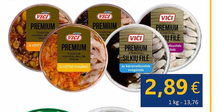 Tradicinė silkių filė VIČI PREMIUM, 210 g