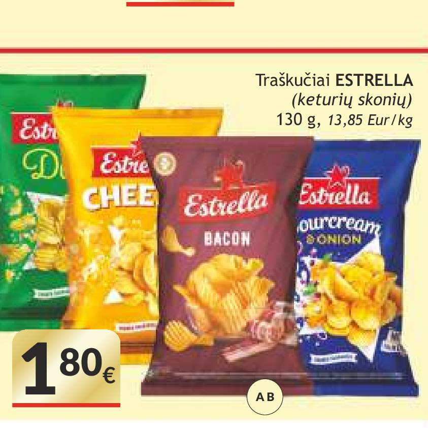 Traškučiai ESTRELLA, 130 g
