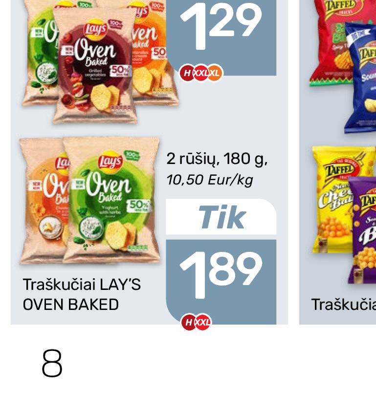 Traškučiai LAY'S OVEN BAKED, 180 g