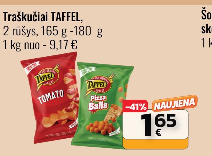 Traškučiai TAFFEL, 165 g -180 g