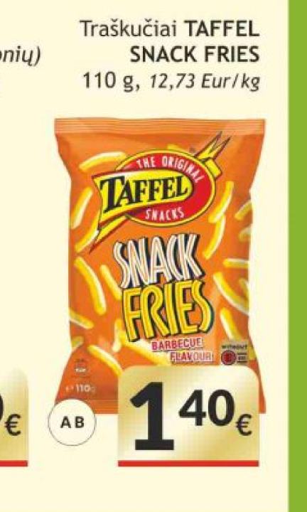Traškučiai TAFFEL SNACK FRIES, 110 g