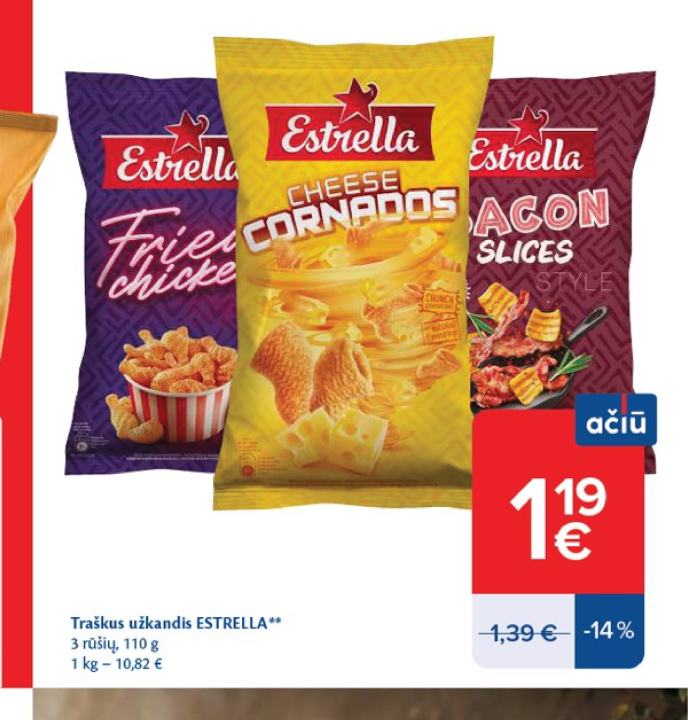 Traškus užkandis ESTRELLA, 110 g