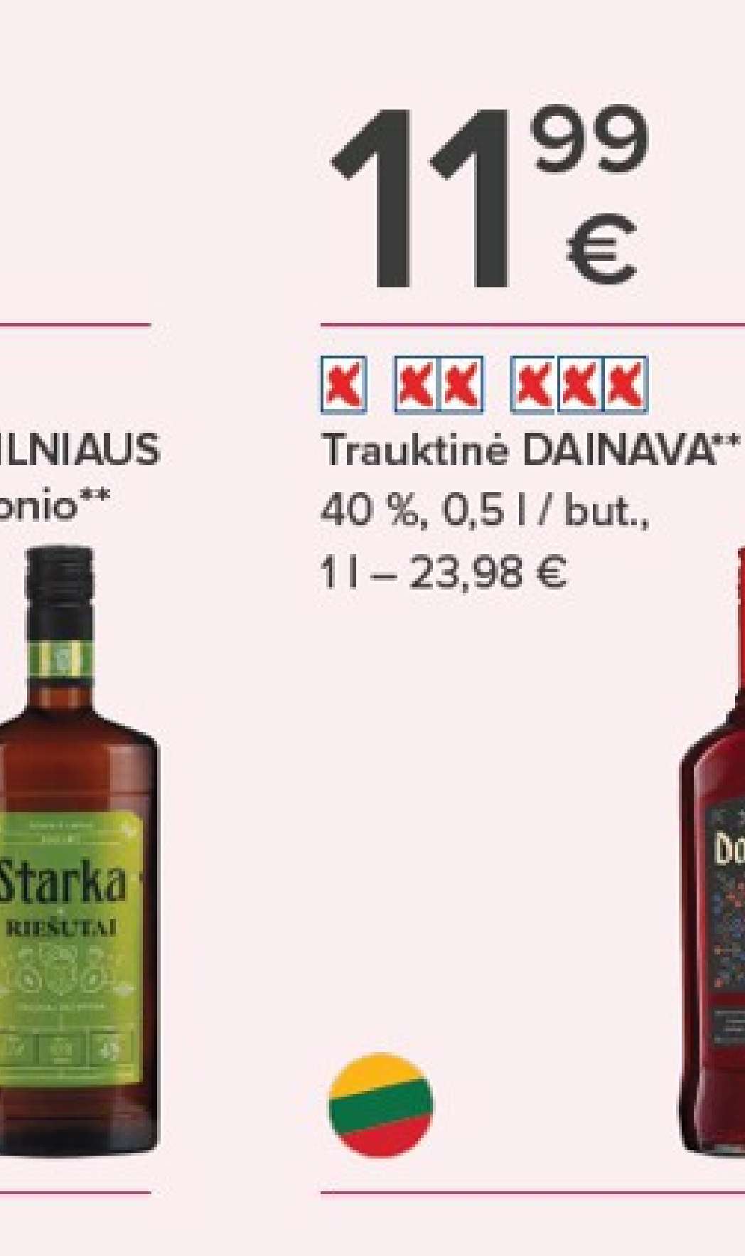 Trauktinė DAINAVA, 0.5 l