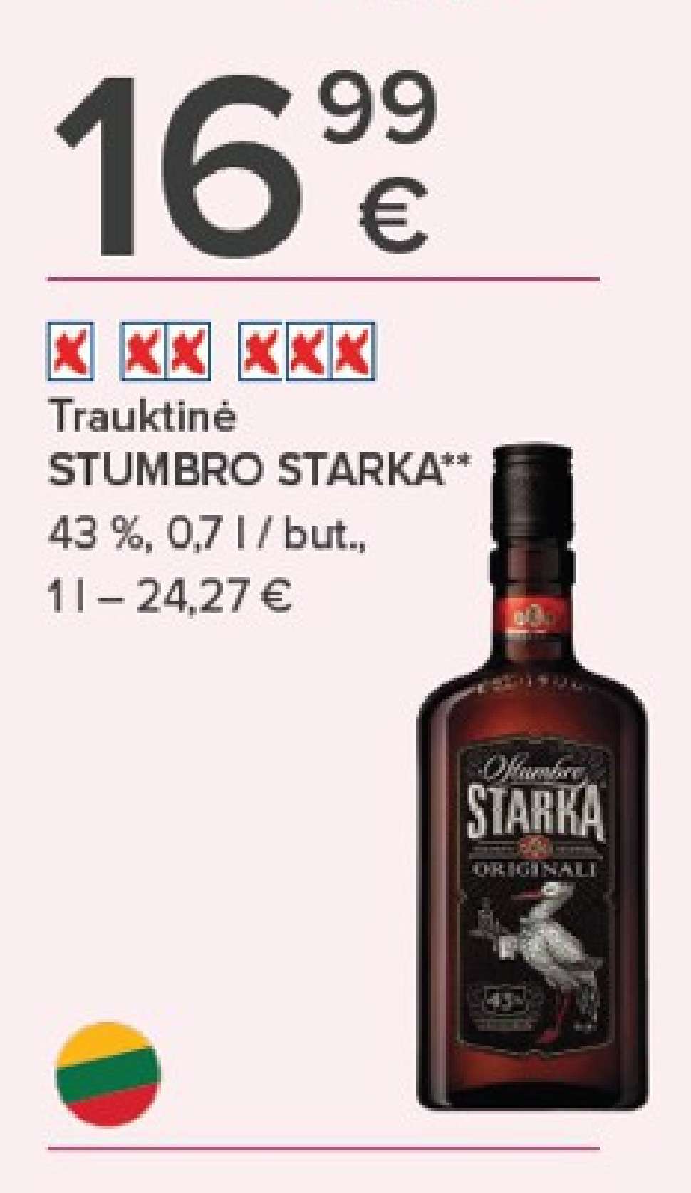 Trauktinė STUMBRO STARKA, 0.7 l