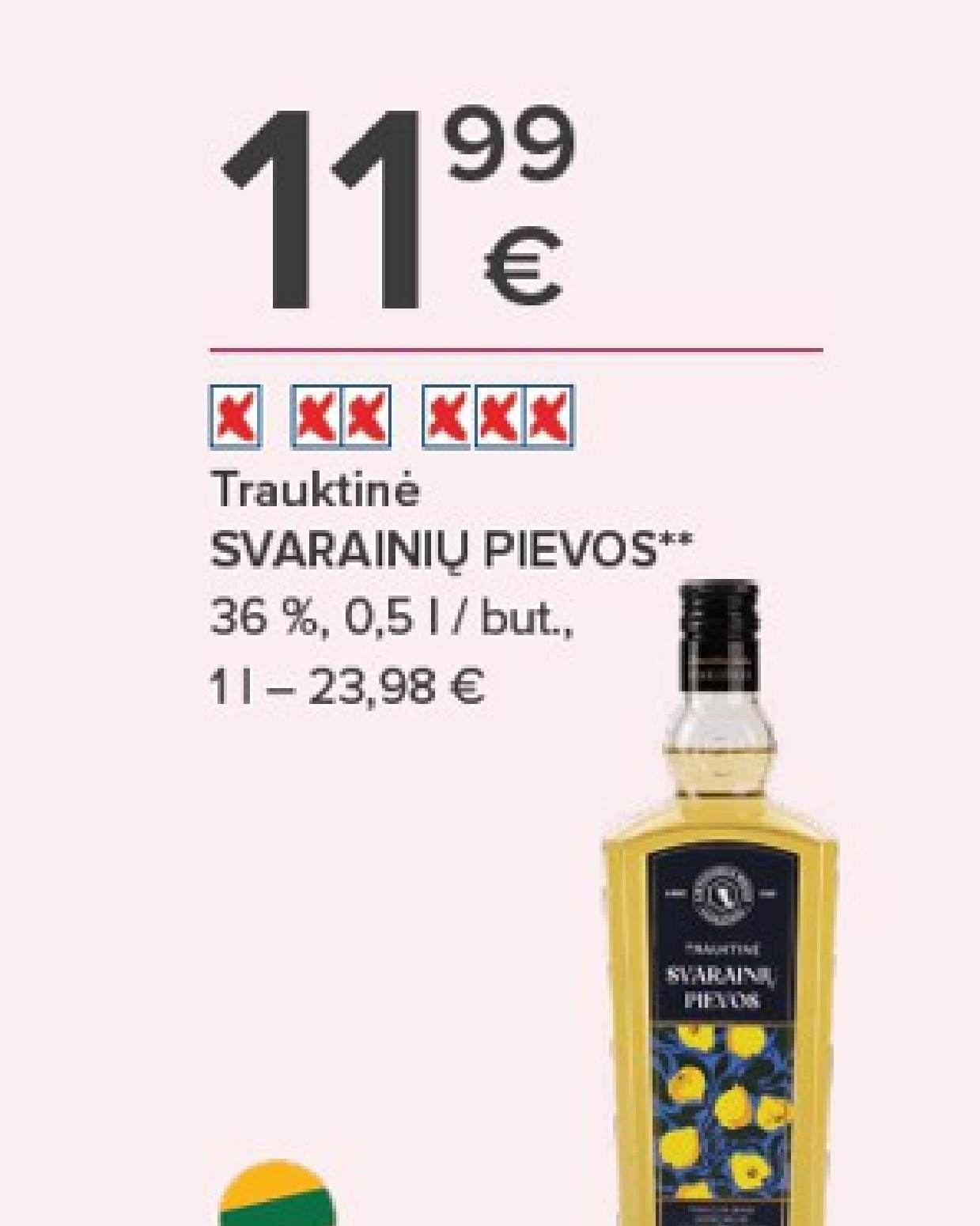 Trauktinė SVARAINIŲ PIEVOS, 0.5 l