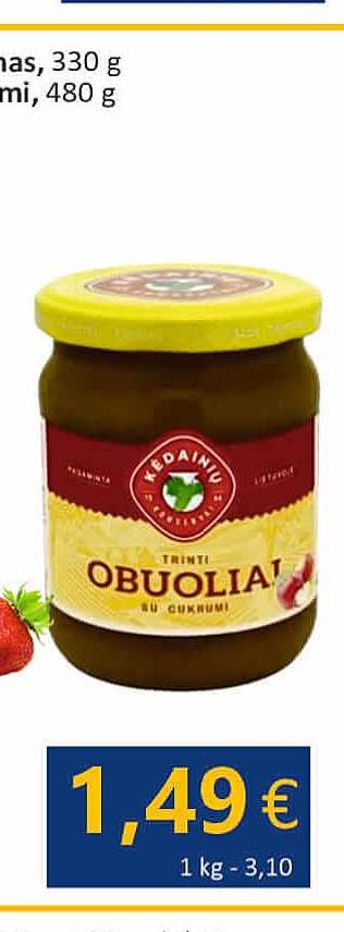 Trinti obuoliai su cukrumi, 480 g