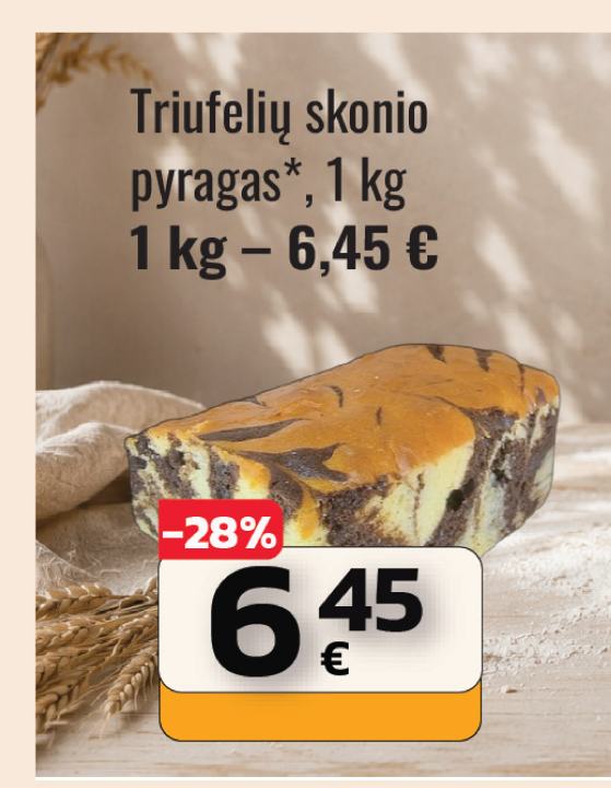 Triufelių skonio pyragas, 1 kg