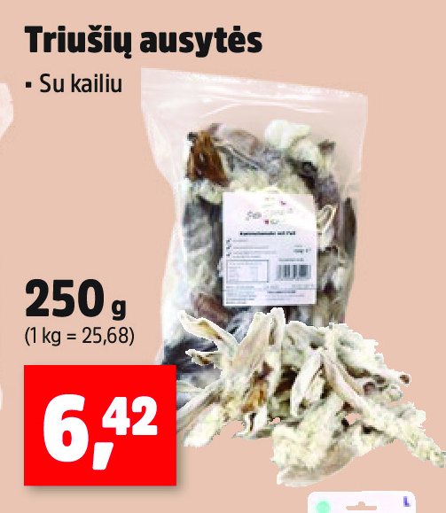 Triušių ausytės, 250 g