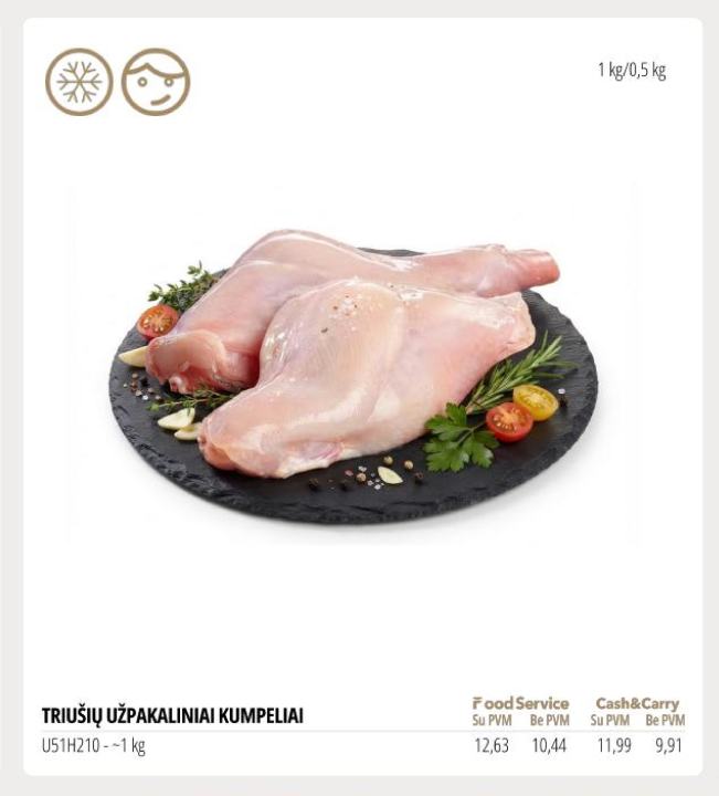 TRIUŠIŲ UŽPAKALINIAI KUMPELIAI, ~1 kg