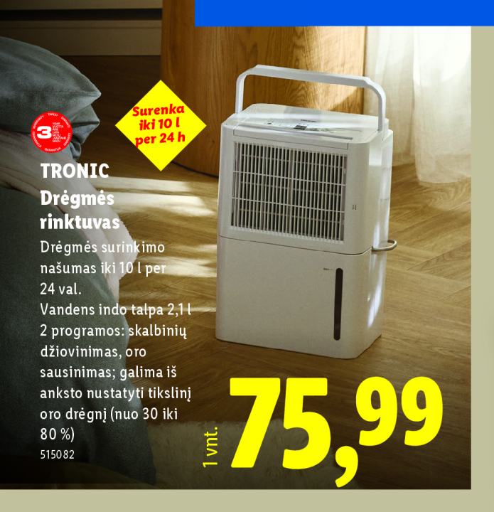 TRONIC Drėgmės rinktuvas
