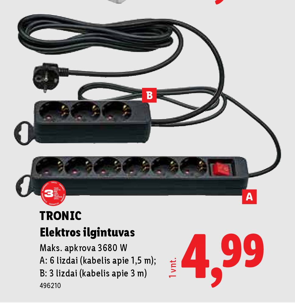 TRONIC Elektros ilgintuvas, 1.5 m