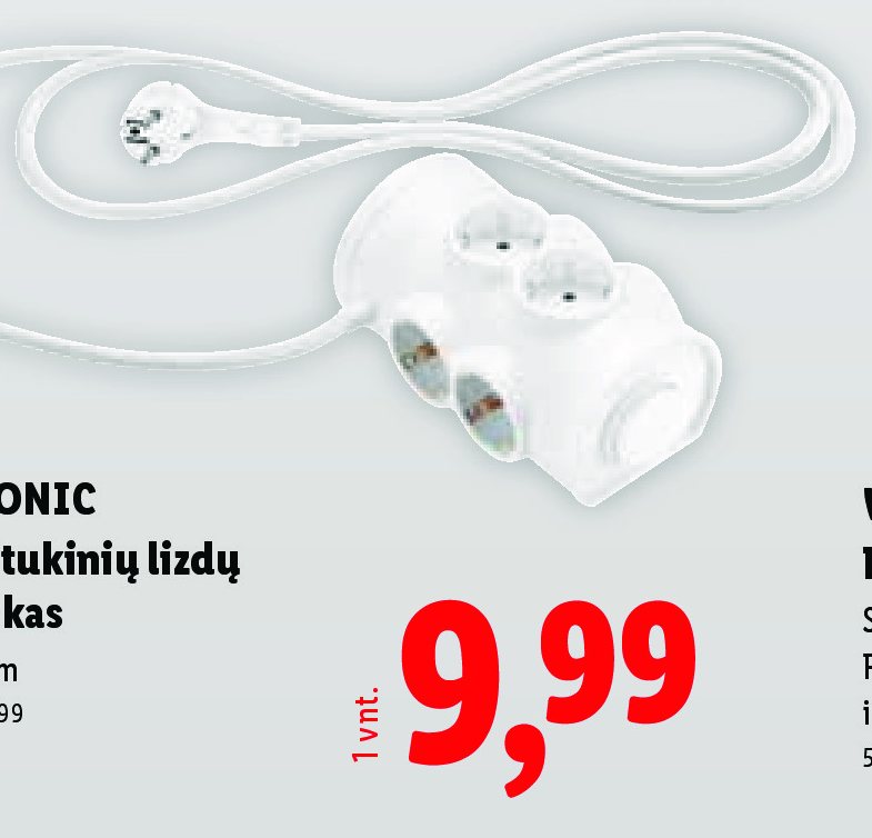 TRONIC Kištukinių lizdų blokas, 4.5 m