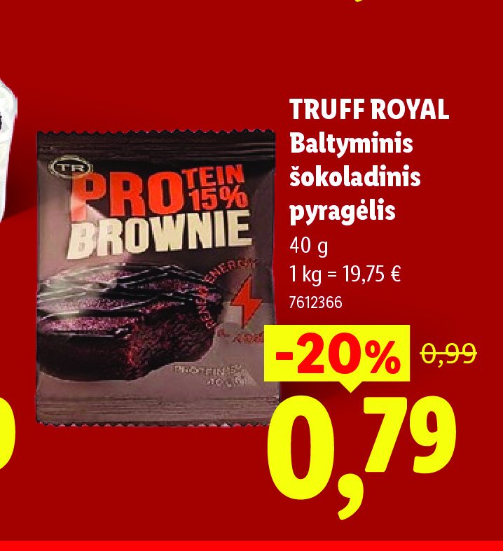 TRUFF ROYAL Baltyminis šokoladinis pyragėlis, 40 g