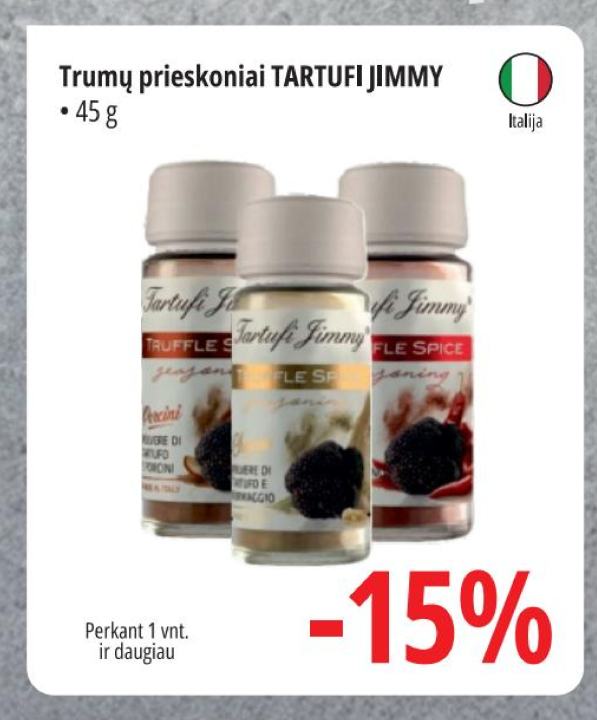 Trumų prieskoniai TARTUFI JIMMY, 45 g