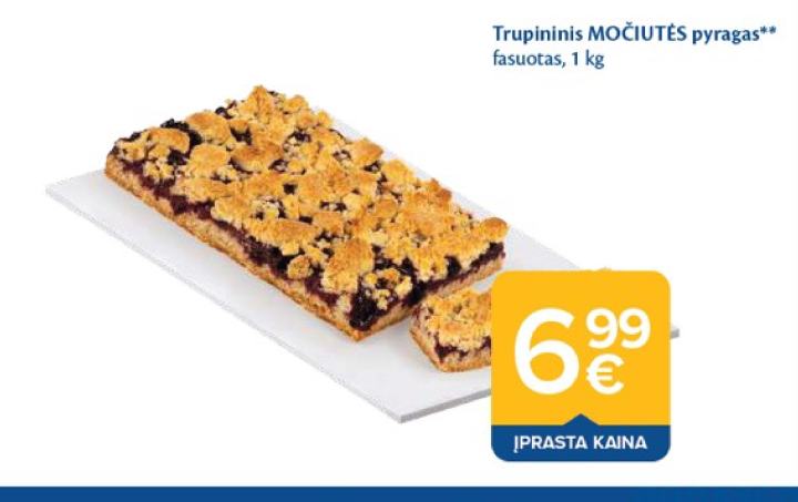Trupininis MOČIUTĖS pyragas, 1 kg