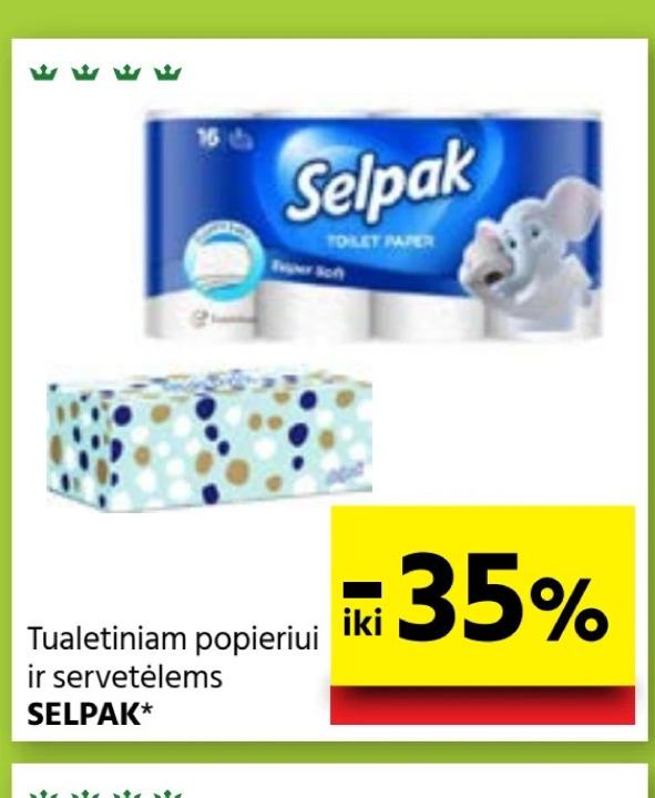 Tualetiniam popieriui ir servetėlėms SELPAK