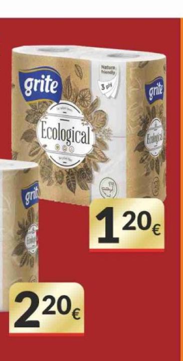 Tualetinis popierius GRITE Ecological, 4 vnt