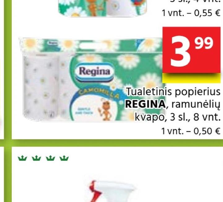 Tualetinis popierius REGINA, 8 vnt