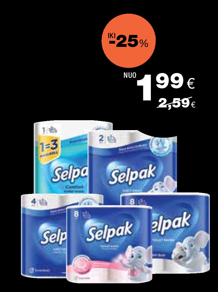 Tualetinis popierius SELPAK