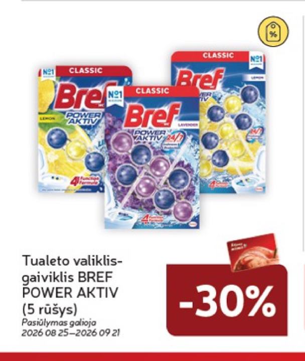 Tualeto valiklis-gaiviklis BREF POWER AKTIV