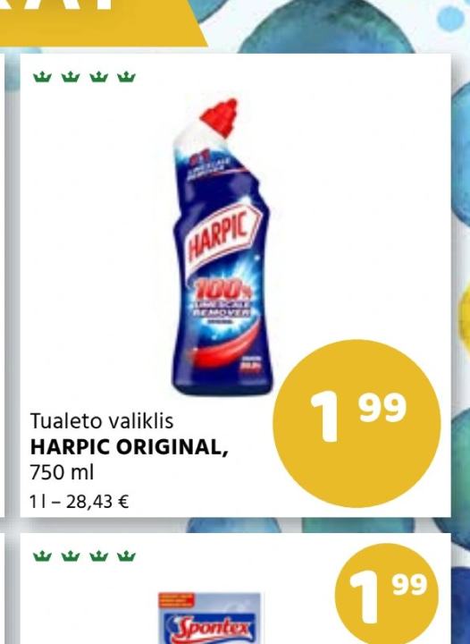 Tualeto valiklis HARPIC ORIGINAL, 750 ml