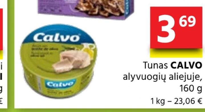 Tunas CALVO alyvuogių aliejuje, 160 g