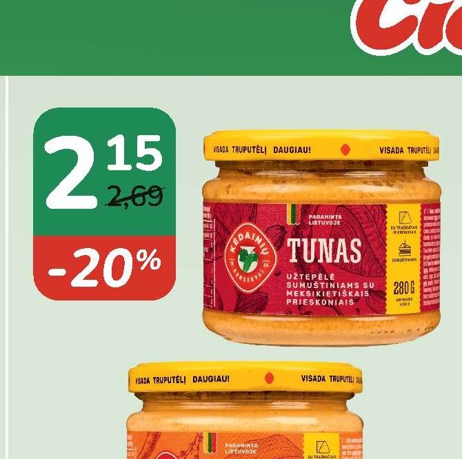 Tunas su meksikietiškais prieskoniais užtepėlė KĖDAINIŲ KONSERVAI, 280 g