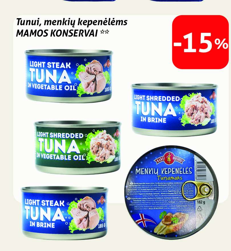 Tunui, menkių kepenėlėms MAMOS KONSERVAI