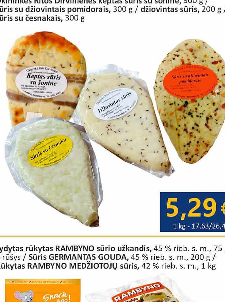 Ūkininkės Ritos Dirvinienės sūris su džiovintais pomidorais, 300 g