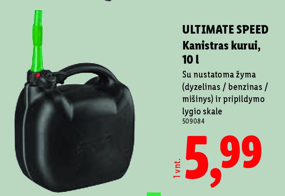 ULTIMATE SPEED Kanistras kurui, 10 l