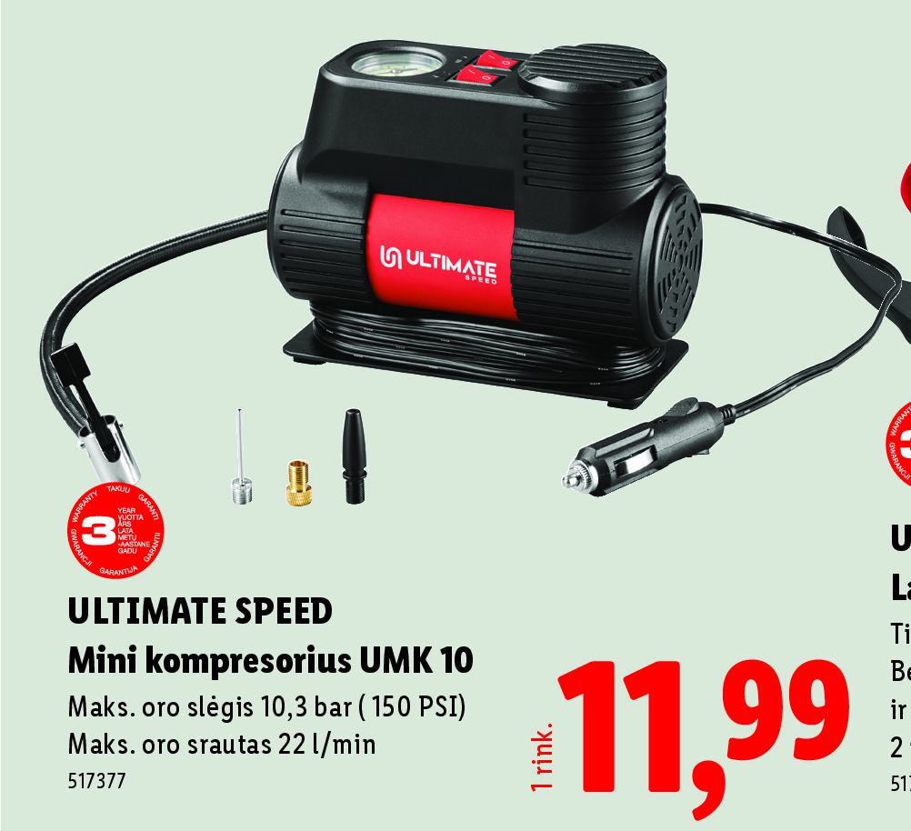 ULTIMATE SPEED Mini kompresorius UMK 10
