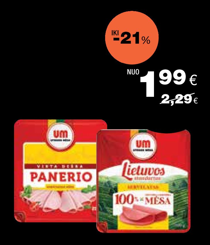 UM mėsos gaminiams