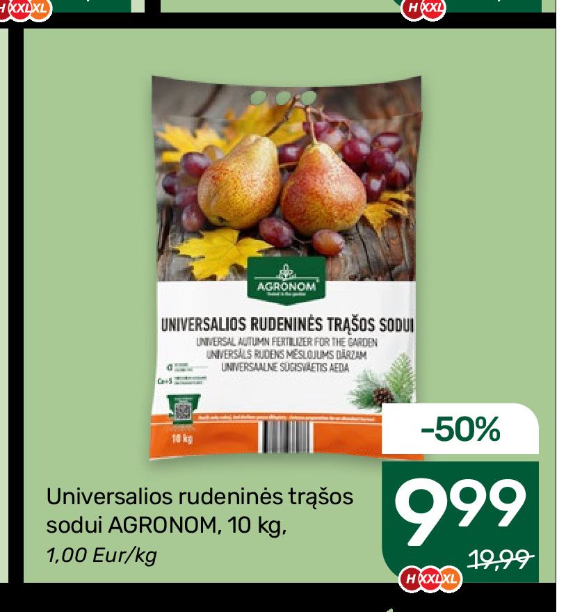 Universalios rudeninės trąšos sodui AGRONOM, 10 kg