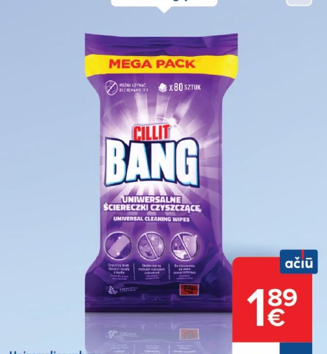 Universalios valymo servetėlės CILLIT BANG, 1 pak.
