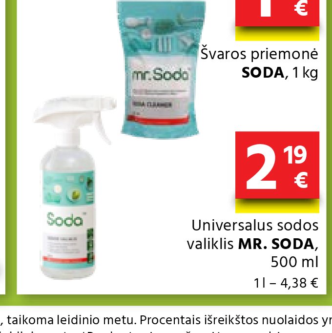 Universalus sodos valiklis MR. SODA, 500 ml
