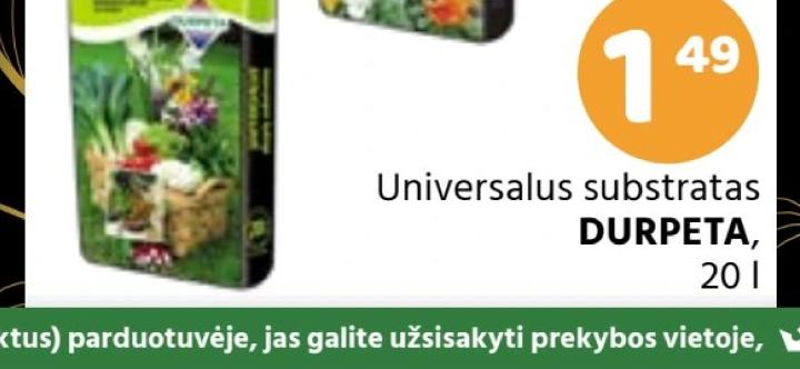 Universalus substratas DURPETA, 20 l