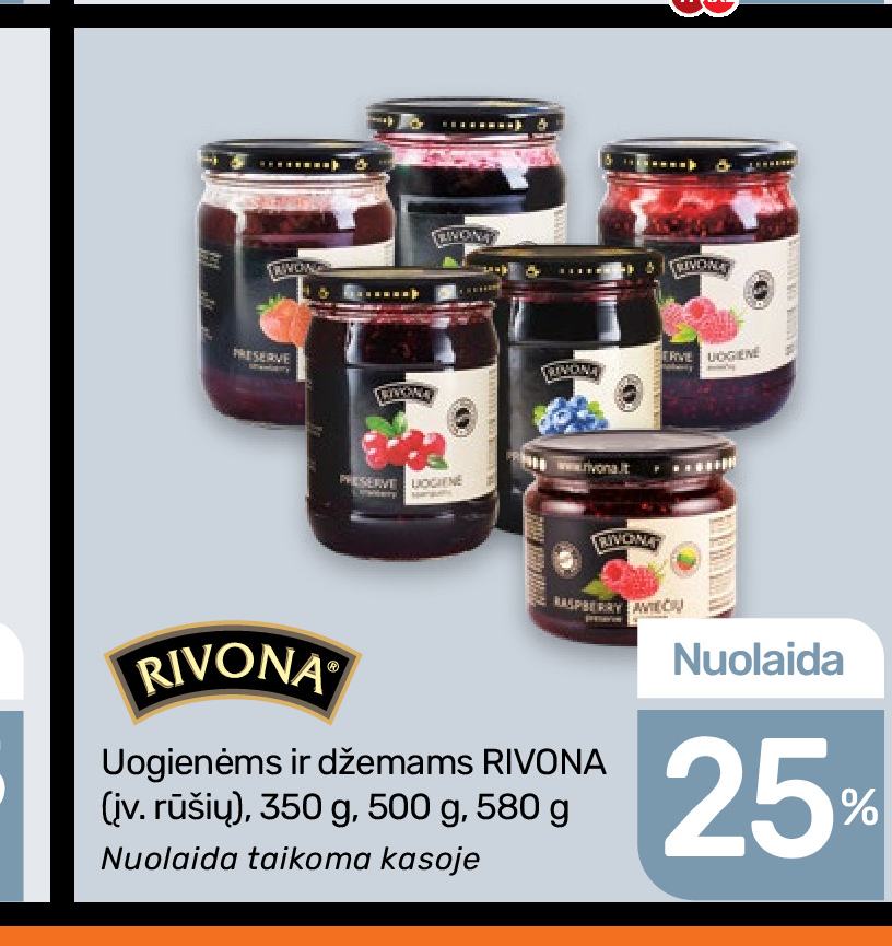 Uogienėms ir džemams RIVONA, 350 g