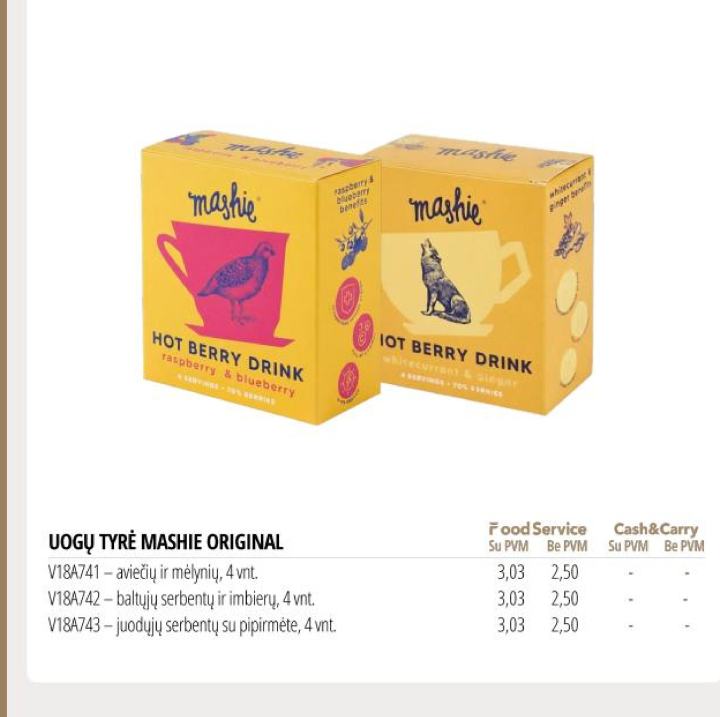 UOGŲ TYRĖ MASHIE ORIGINAL, 4 vnt