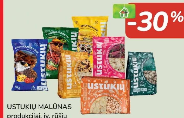 USTUKIŲ MALŪNAS produkcijai