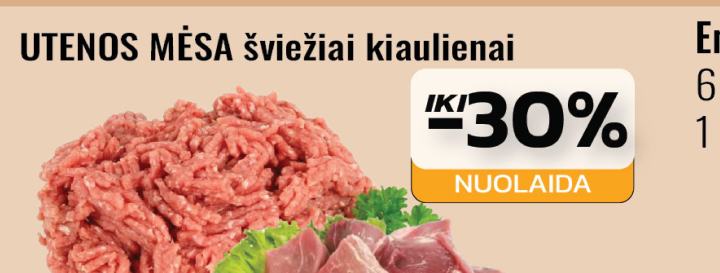 UTENOS MĖSA šviežiai kiaulienai
