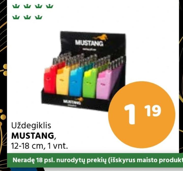 Uždegiklis MUSTANG, 18 cm