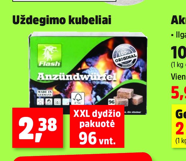 Uždegimo kubeliai, 96 vnt