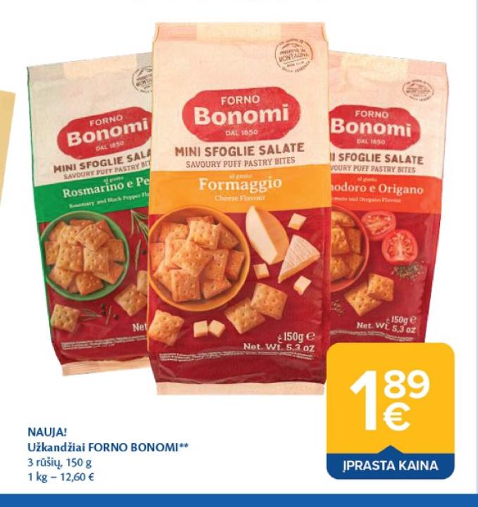 Užkandžiai FORNO BONOMI, 150 g
