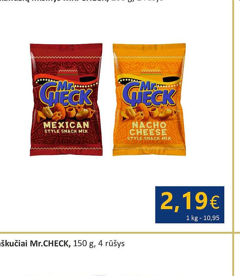 Užkandžių mišinys MR. CHECK, 200 g