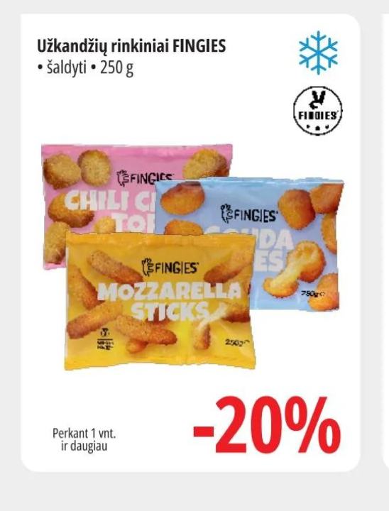Užkandžių rinkiniai FINGIES, 250 g