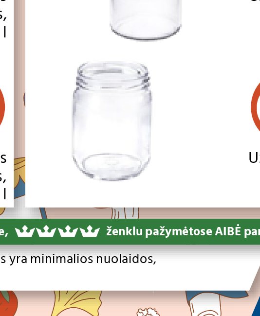 Užsukamas stiklainis, 0.5 l